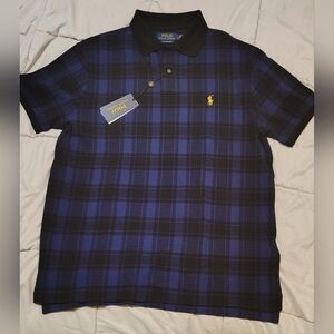 Polo Ralph Lauren Plaid Polo Shirt Custom Slim Fit BNWT